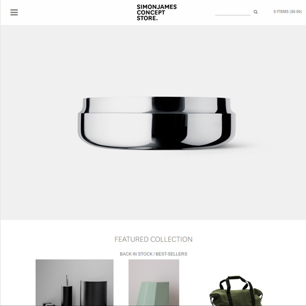 Simon James Design store website thumbnail