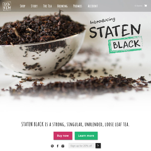 Staten Tea website thumbnail