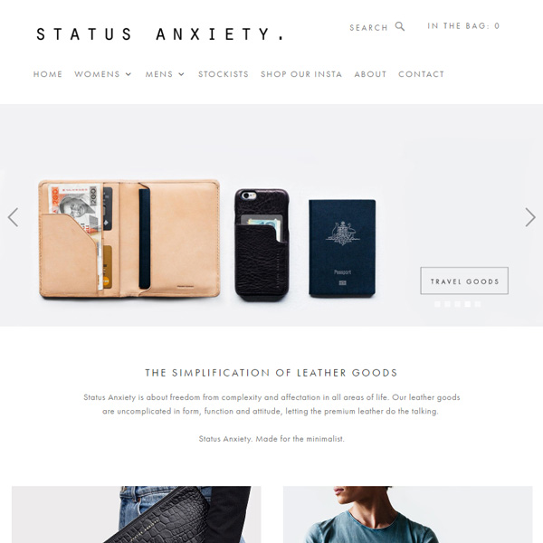 Status Anxiety website thumbnail