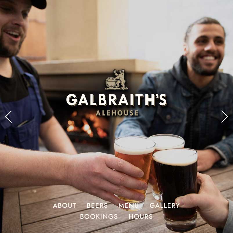 Galbraith's Alehouse website home page